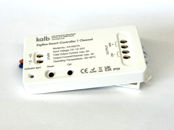 kalb Zigbee Controller für 12/24 VDC LED-Systeme CCT Farbwechsel, dimmbar, Smart Home 2,4GHz